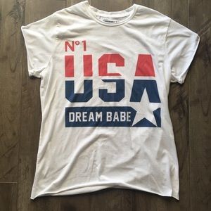 The Laundry Room USA Dream Babe Distressed T-shirt